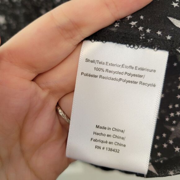 Modcloth No Time Like the Peasant Blouse in Black Stars Size Medium - Picture 4 of 4